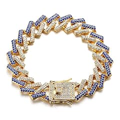 FUJI Blue Diamonds Gold Plated Bracelet