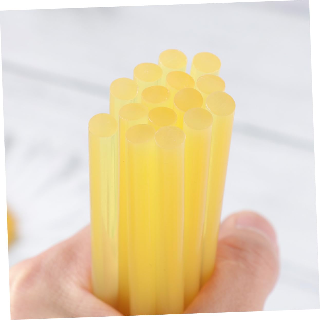 DOITOOL Lot De 100 Bâtons De Colle Thermofusible Transparents À Paillettes Pour Loisirs Créatifs Transparents Jaunes
