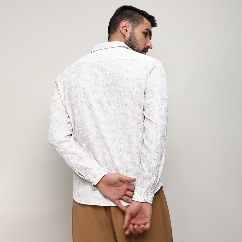 Image of CAHOOT Men's Shirt for Casual Wear | Spread Collar | Short Sleeve | Regular Fit | Button Closure | Shirt Crafted with Comfort Fit for Casual Wear