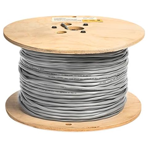 EWCS Equal to Belden 8760 18AWG Stranded Tinned 100% Copper 1 Pair Shielded Overall Gray PVC Jacket 300 Volts (UL Listed) - 1000 Feet Cover