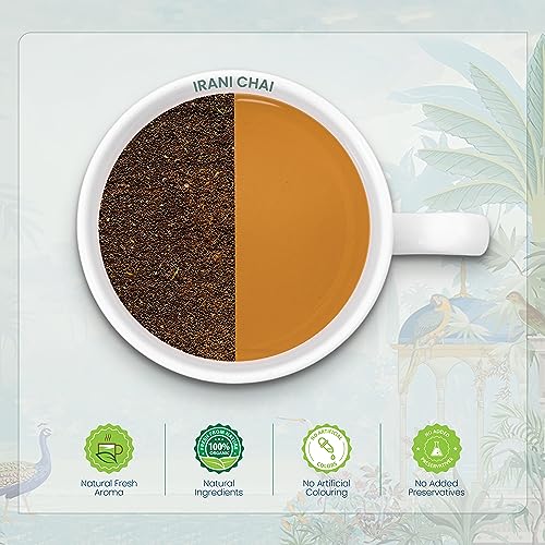 Image of Dabri Hyderabadi Irani Chai Masala Tea Powder premium 250g Pouch | Irani Cafe Style Tea make refreshingly strong, Sweet Creamy milk Chai | Rich Aroma, Antioxidant and good for Digestion | Supports Heart Health