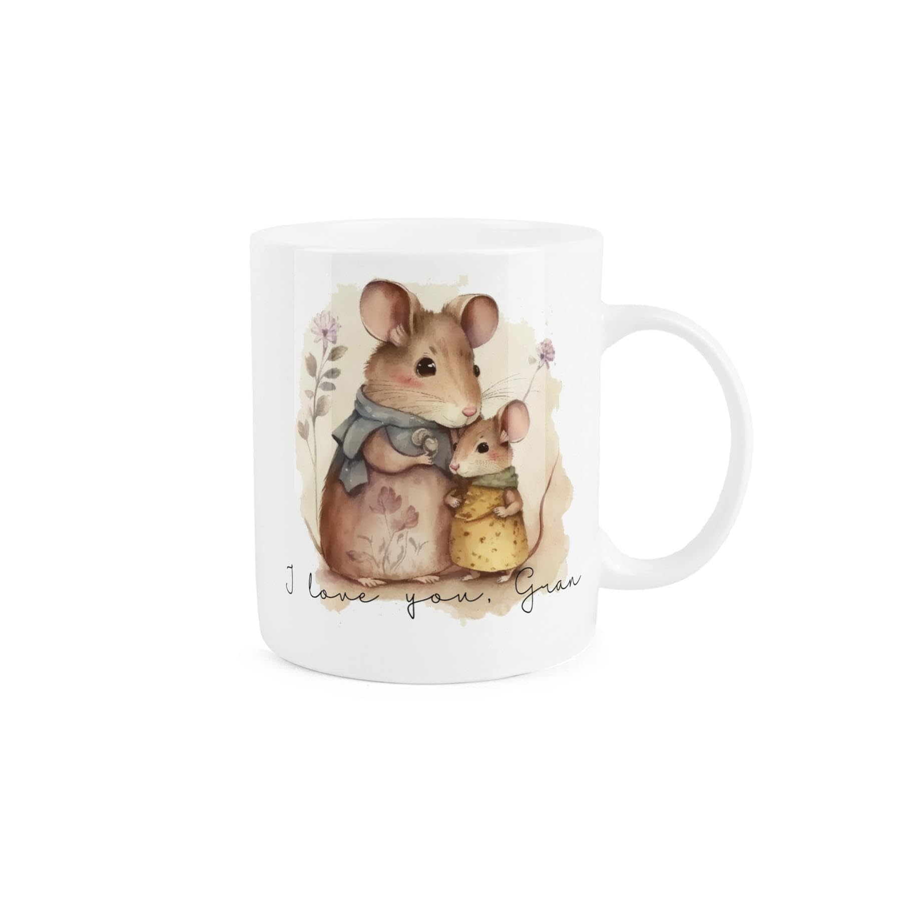 Purely Home I Love You Gran Mouse Mug - Cute Mothers Day Gifts - Tea/Coffee Hot Drinks White Bone China Mug