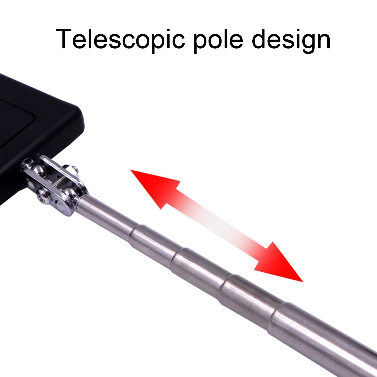 Espejo De Seguridad para Inspección De Bajos De Vehículos, Espejo De Inspección Plegable Portátil, con Luz Led, Poste Telescópico De Acero Inoxidable, Adecuado para
