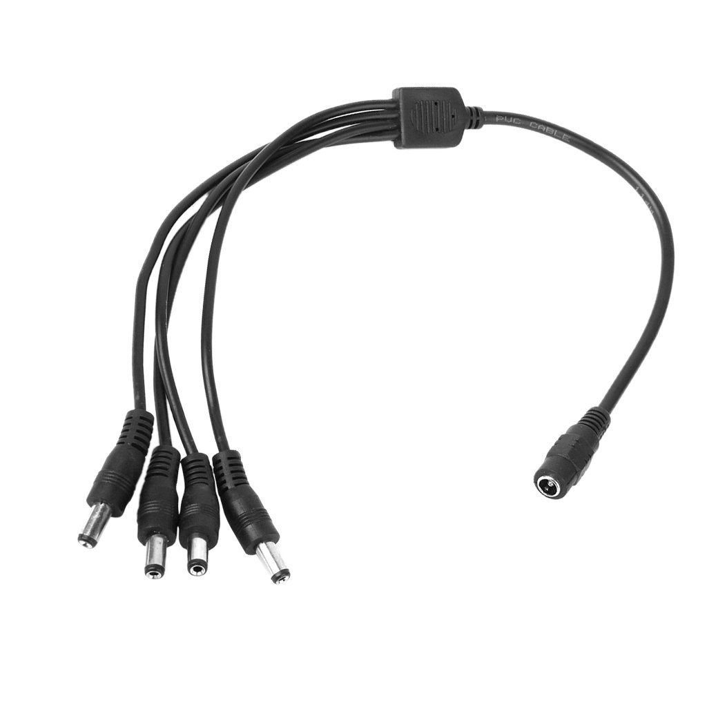 MagiDeal 1 Female to 4 Male Power Splitter for CCTV Security Camera 5.5x2.1mm-picture-19