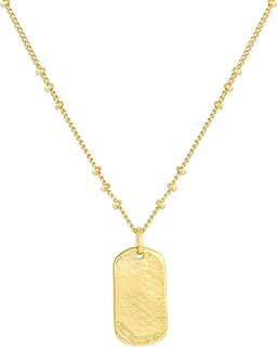 Griffin Dog Tag Necklace 19 inch - 18k Gold Plated or Silver Plated - Sp...