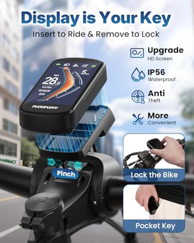 PUCKIPUPPY Electric Bike for Adults 1350W Peak, 28 MPH, 48V