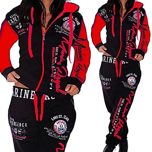 Image of Womens Sweatsuits 2 Piece Hoodie Tracksuit Sets Casual Comfy Jogging Suits for Women