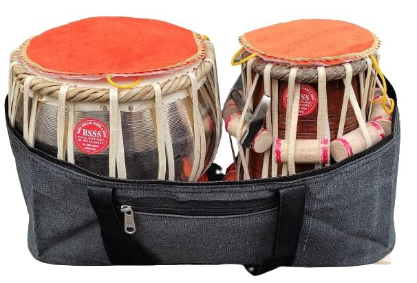 Image of Baba Surjan Singh & Sons - BSSS Steel tabla jodi set with all accessories
