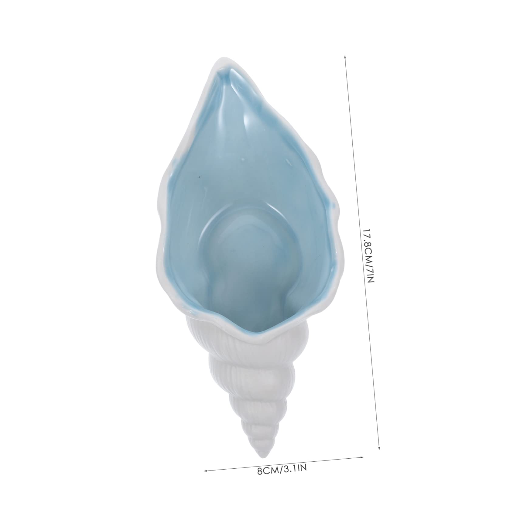 PRETYZOOM 3St Muschelschale aus Keramik Schmuck Tablett Ringschale Ringorganisator Muschelhorn für den einzug schmuck-aufbewahrung Conch-Schmuck-Tablett Keramik-Schmuckschale