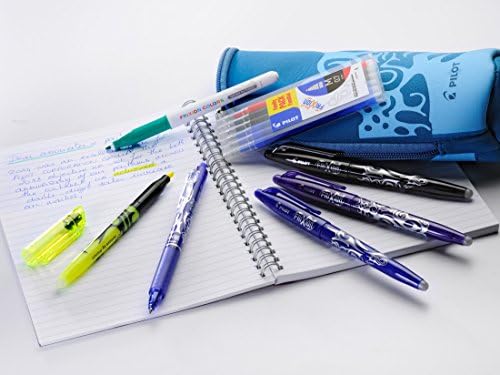Pilot Frixion Erasable Rollerball 0.7mm Tip - 2 Black/1 Blue/1 Red/1 Green (Pack of 5)