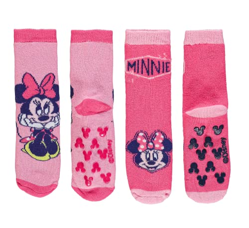 Ellepi Calcetines antideslizantes Disney Minnie Mickey Mouse Niño Niña Años Meses Niña Algodón Bebé Invierno Bebé Niños Bebé Calcetines Calcetín Calcetín Regalo, Minnie., 4-5 Años Cover
