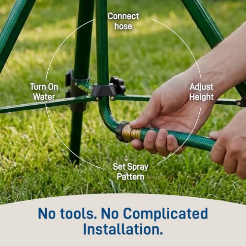 Orbit Tripod Zinc Impact Sprinkler, Adjustable Height - 56667 - image 9
