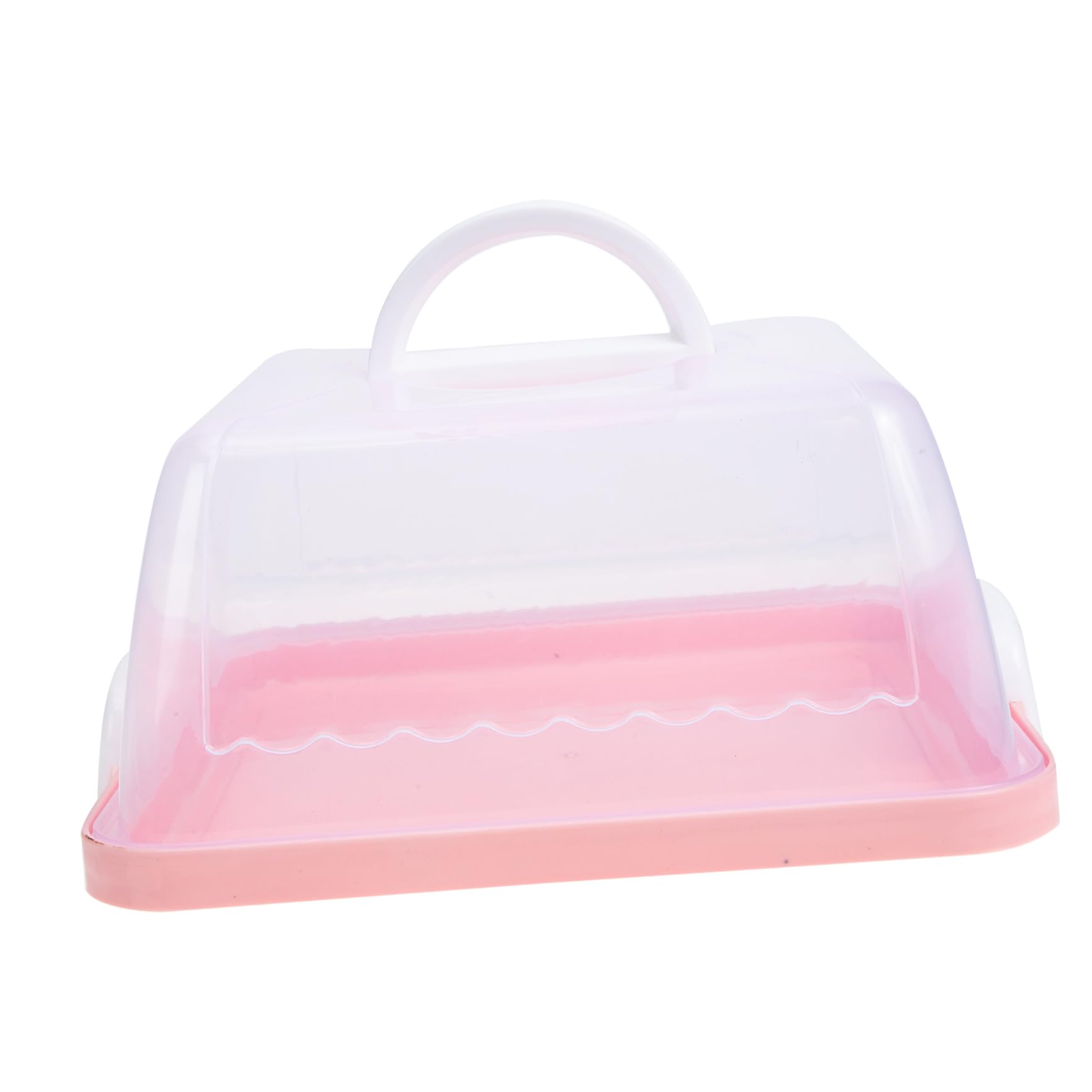 ABOOFAN Portable Cake Carrier with Handle Plastic Cake Container with Lid for Bakeries Shops and Home Use Transparent Design for Food for Outdoor