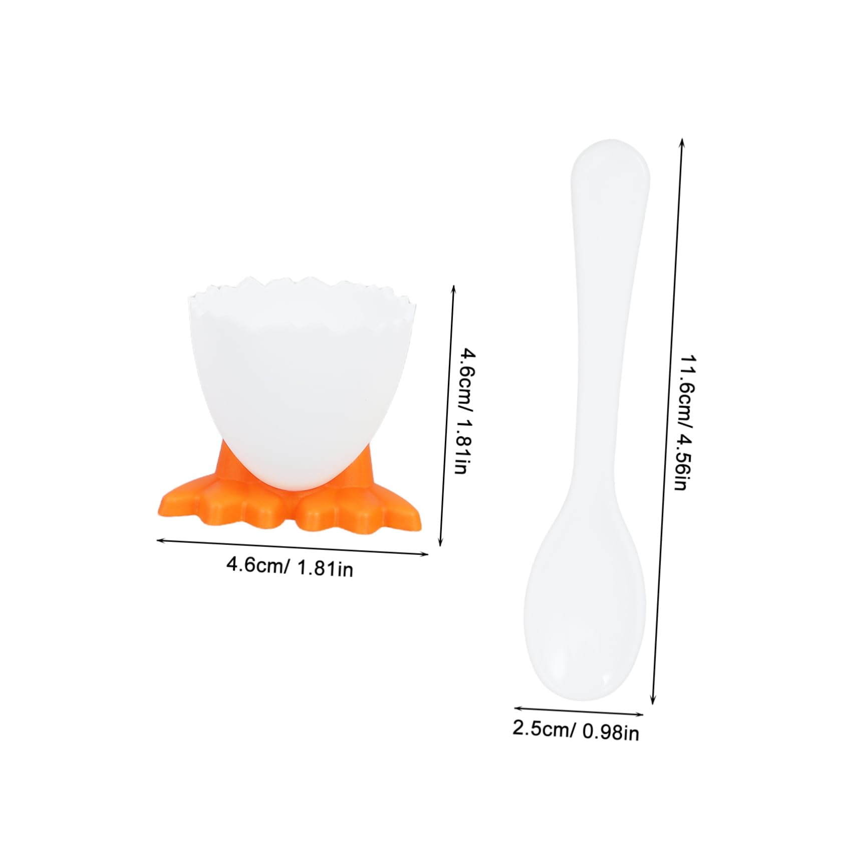 AUTSUPPL Egg Cup Stand 8 Piece Set of Animal Foot Egg Collectors Versatile for Hard Soft Eggs Easter Decorations