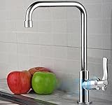 Wasserhahn aus hochwertiges A Messing, 100% Blei- und Nickelfrei, die Wasserführung schützt Sie vor Blei und Nickel im Trinkwasser.