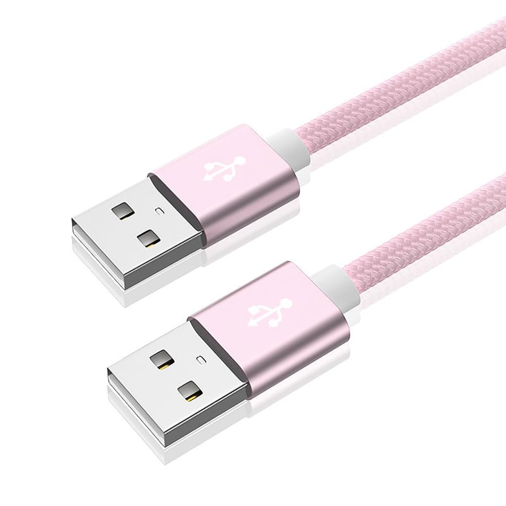 Elnwnnkc USB 2.0 Fast Charging Cable 480Mbps Transfer Speed USB 2.0 Male to Male for USB Drive Reader Hard Drive