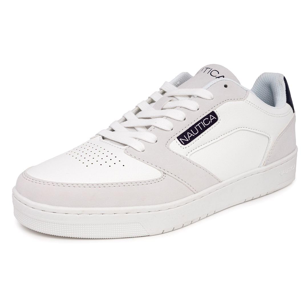 Nautica Men's Casual Lace-Up Sneakers, Stylish Oxford Walking Shoes - Lightweight, Comfortable, Versatile Everyday Footwear