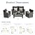 May in Color 4 Piece Patio Furniture Sets, All-Weather Wicker Conversation Sets, Outdoor Rattan Sectional Sofa Chair with Cushions and Coffee Table for Balcony, Garden, Backyard,Grey/Dark Grey