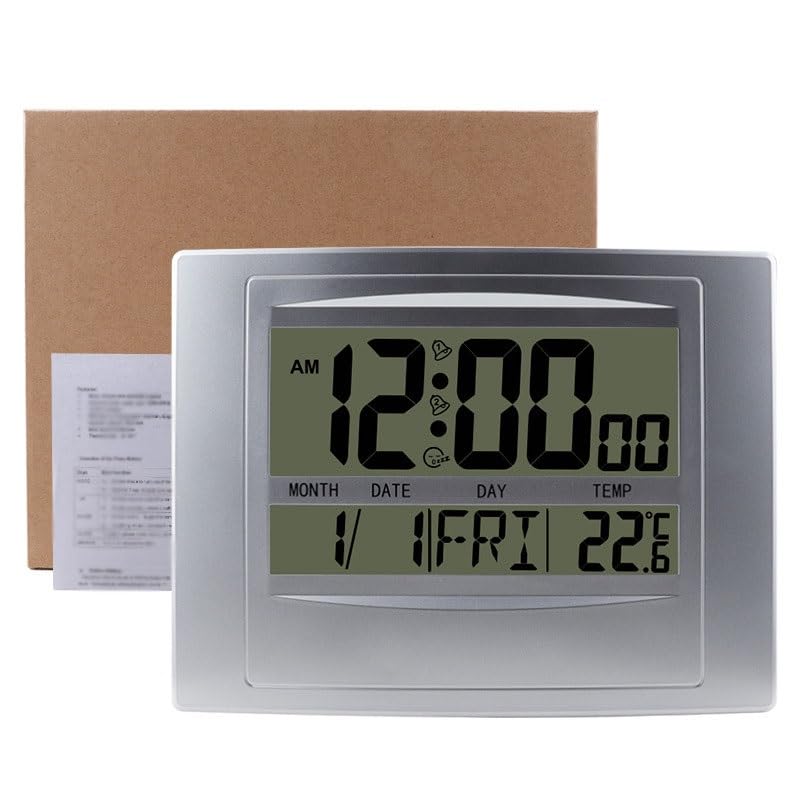 ABS Electronic Thermometer Multi-Functional Household Large-Screen Digital Calendar Wall Clock