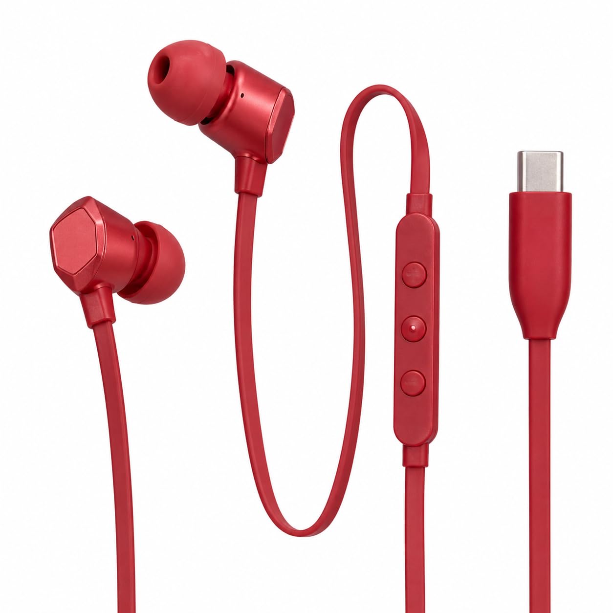 Original Type C Earphones for JBL Tune 310 C Powerful Bass Wired Earbuds HD Audio Clear Calling Microphone Compatible with All Type C Device (Red)-picture-37