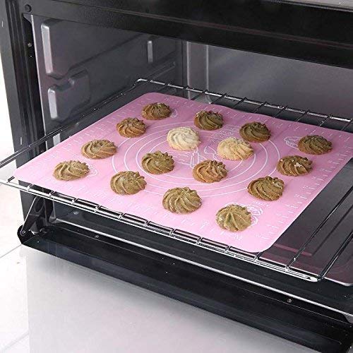 Image of UCRAVO Silicon Dough Mat, Cooking Kneading, Non-Stick Fondant, Reusable Stretchable for Kitchen Mat (Random Colour, 50cm x 40cm)