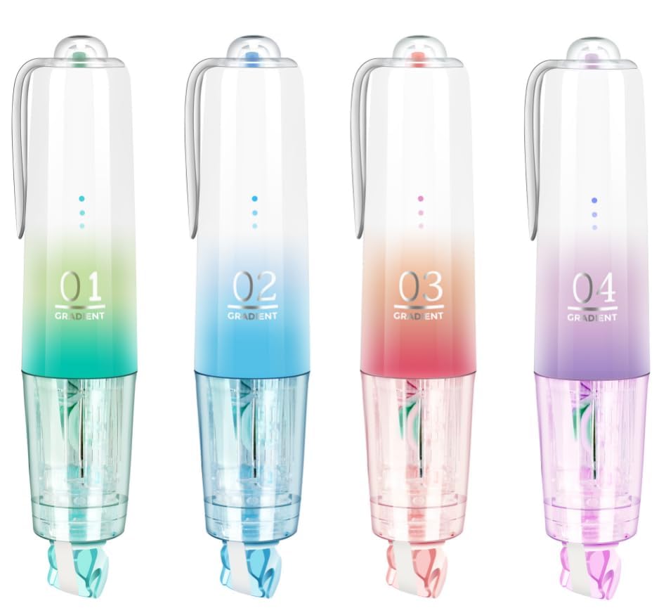 NALACAL Refillable Correction Tape, Quick Dry White Out Small White Out Tape Retractable Correction Tape Mini Correction Tape Pen Shaped Applicator Mess-Free Correction Tape for Home Office Supplies