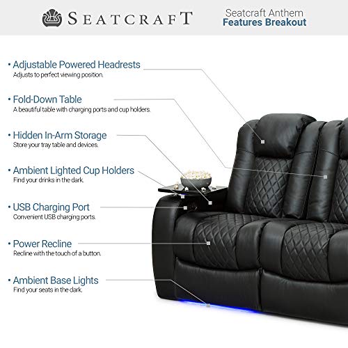 Luxury recliner sofa leather set