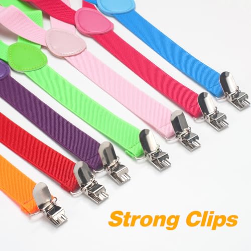 ONUPGO Neon Suspenders, Bow Tie, Sunglasses Accessory Set for Men Women, 80s Dress Up Costumes Clip on Suspenders3