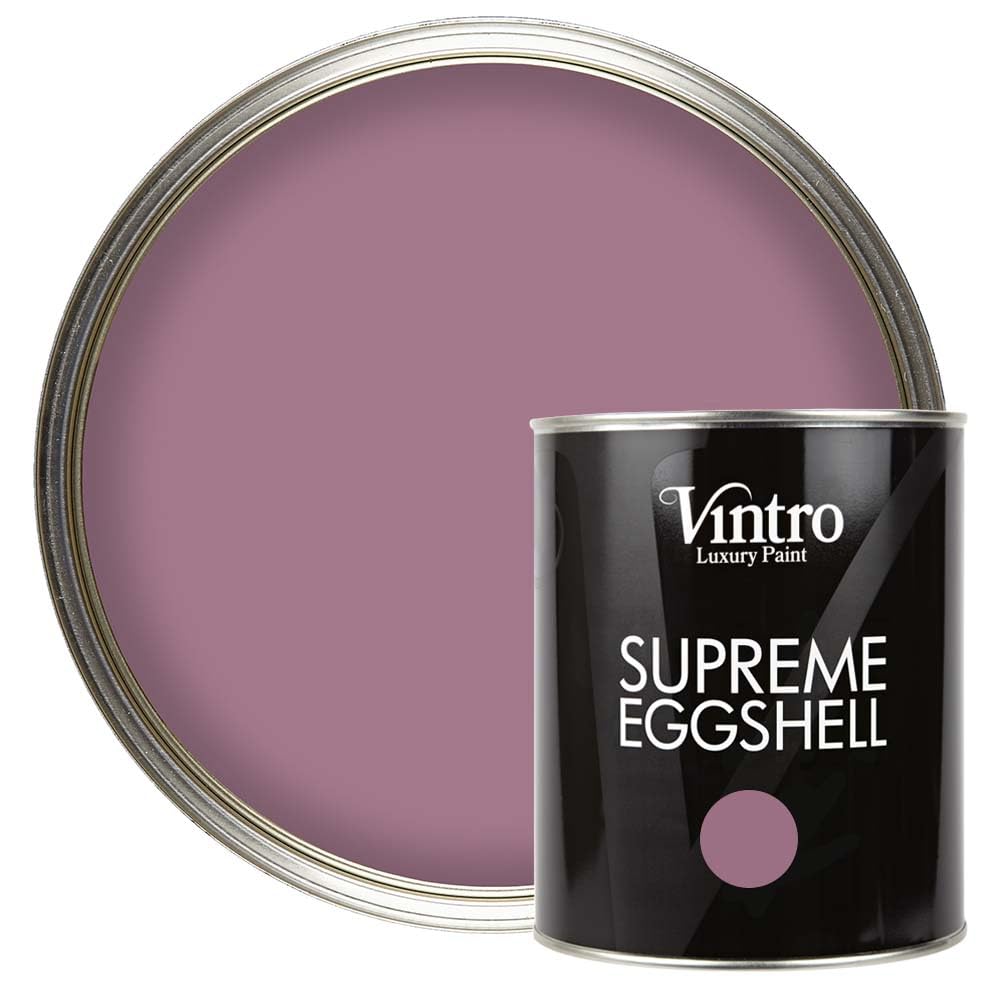 Vintro Paint | Eggshell Paint | for Walls | Wood | Trim | Satin Furniture Paint | Interior & Exterior Use. 1 Litre (Purple - Wild Heather)