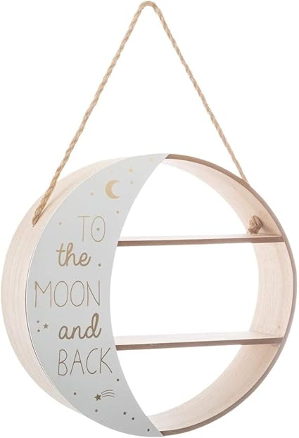 Atmosphera Etagere Lune Avec Corde Pour Chambre D Enfant Boheme Amazon Fr Cuisine Et Maison