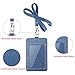 PU Leather ID Badge Holder, Life-Mate ID Badge Holder with 1 Clear ID Window 1 Credit Card Slot and PU Leather Lanyard for Badge Credit Cards College ID Cards in Glitter Blue