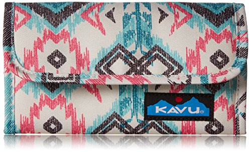KAVU Mondo Spender Trifold Wallet Clutch Travel Organizer, Island Ikat