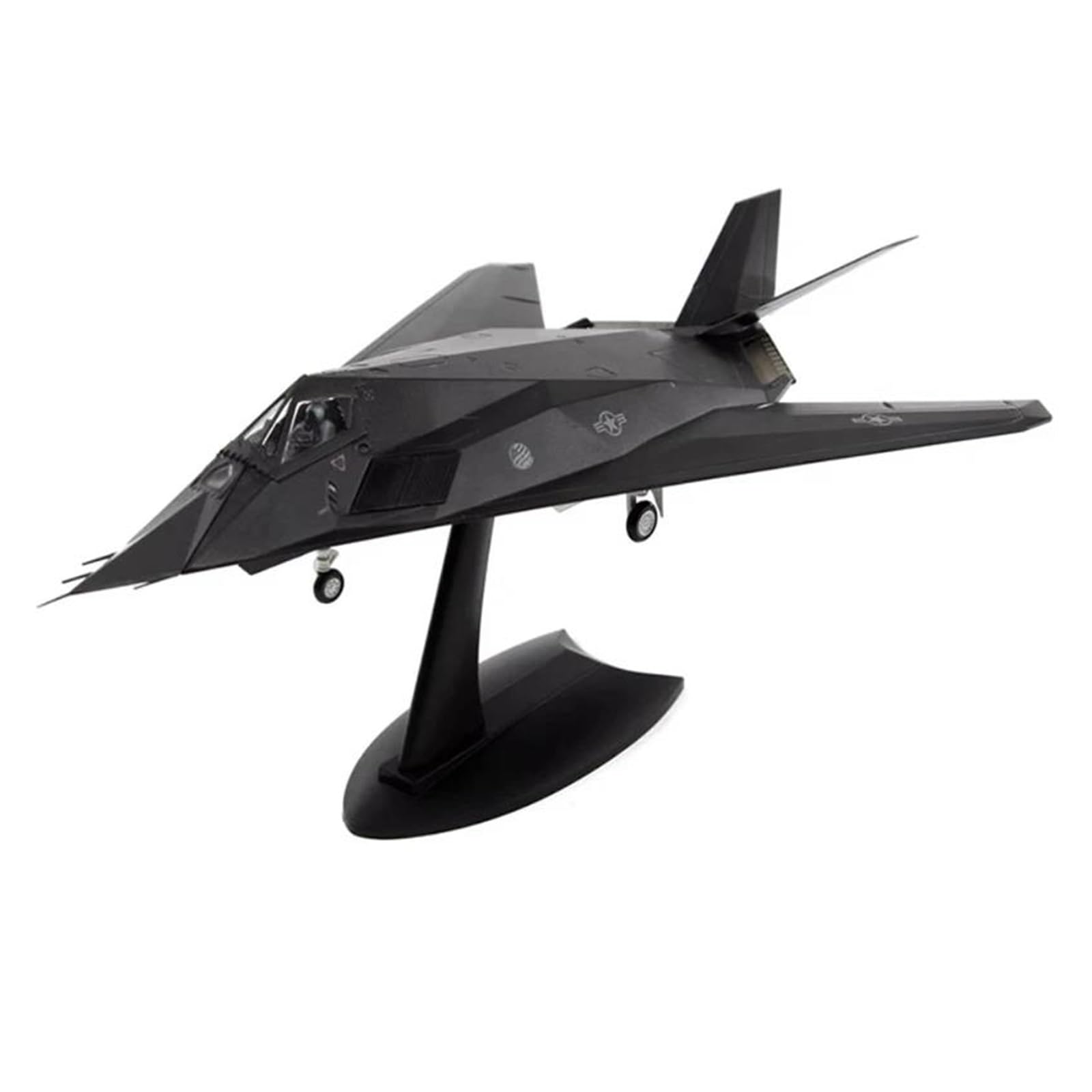 Must-have dla kolekcjonerów 1:72 dla Air Force Skunk F-117A F-117 F117A Czarny myśliwiec Wykończony stopem Model Klasyczny zestaw do budowania modeli z pamiątkami (czarny A)
