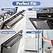 OUGAR8 Refrigerator Door Handle Covers,Waterproof &Oilproof,Keep Your Kitchen Appliance Clean from Smudges, Fingertips, Stains,Handle Protector for Oven Stove Dishwasher (Black, 2pcs_15.74