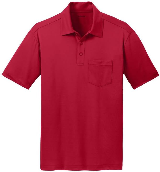 Men's Silk Touch Golf Polo's with Pocket in 9 Colors - Sizes XS-4XL