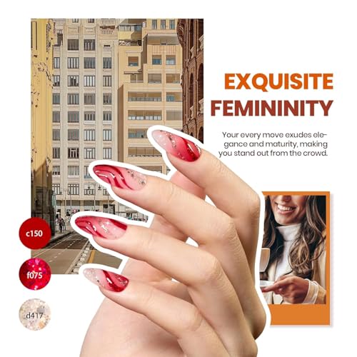 Image of Beetles Gel Nail Polish Kit with U V Light, 75PCS Gel Nail Kit with Base Top Coat 45 Colors Gel Polish Set Burgundy Red Exquisite Femininity Manicure Set Home Salon DIY Gifts for Women