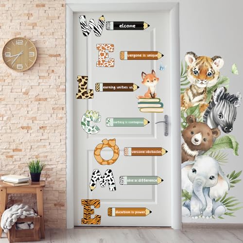 Pegatinas de Animales de Bosque en 3 Láminas para Puerta miniatura 4