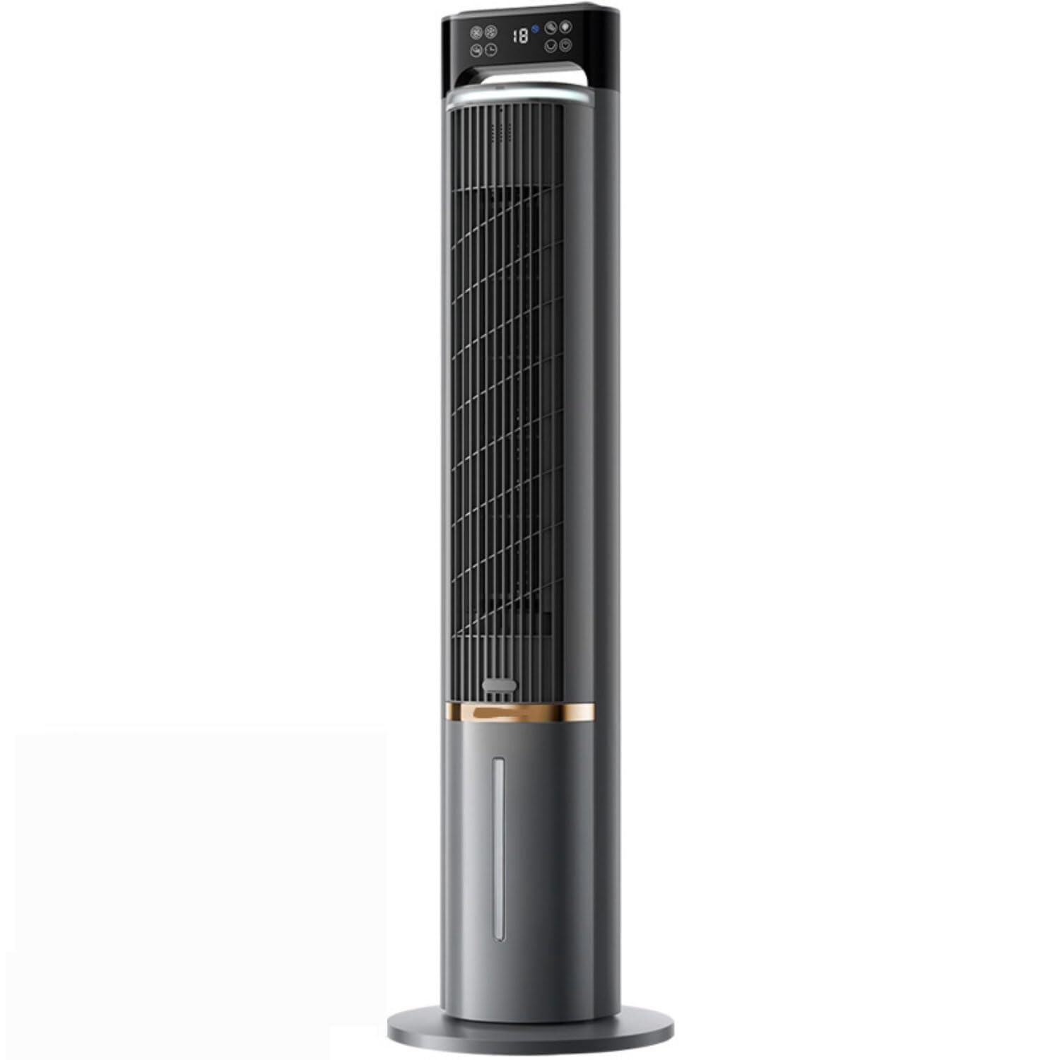 4L Evaporative Air Cooler with Remote Control - 3-in-1 Cooling Tower Fan 70° Oscillating, 65W Energy Saving for Bedroom and Office (Black)