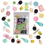 Maddie Rae's Slime Charms Mega Pack, (36pcs) Sweets, Pineapple, Lollipop, Hedgehog, Sharks, Pigs