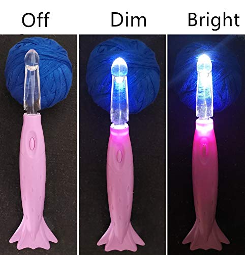 15mm 12mm 10mm 9mm 8mm 7mm Lighted Crochet Hook Set,Large Light Up Crochet Hooks Rechargeable in Case,Size 10.75 L M N O/P - Thumbnail 2