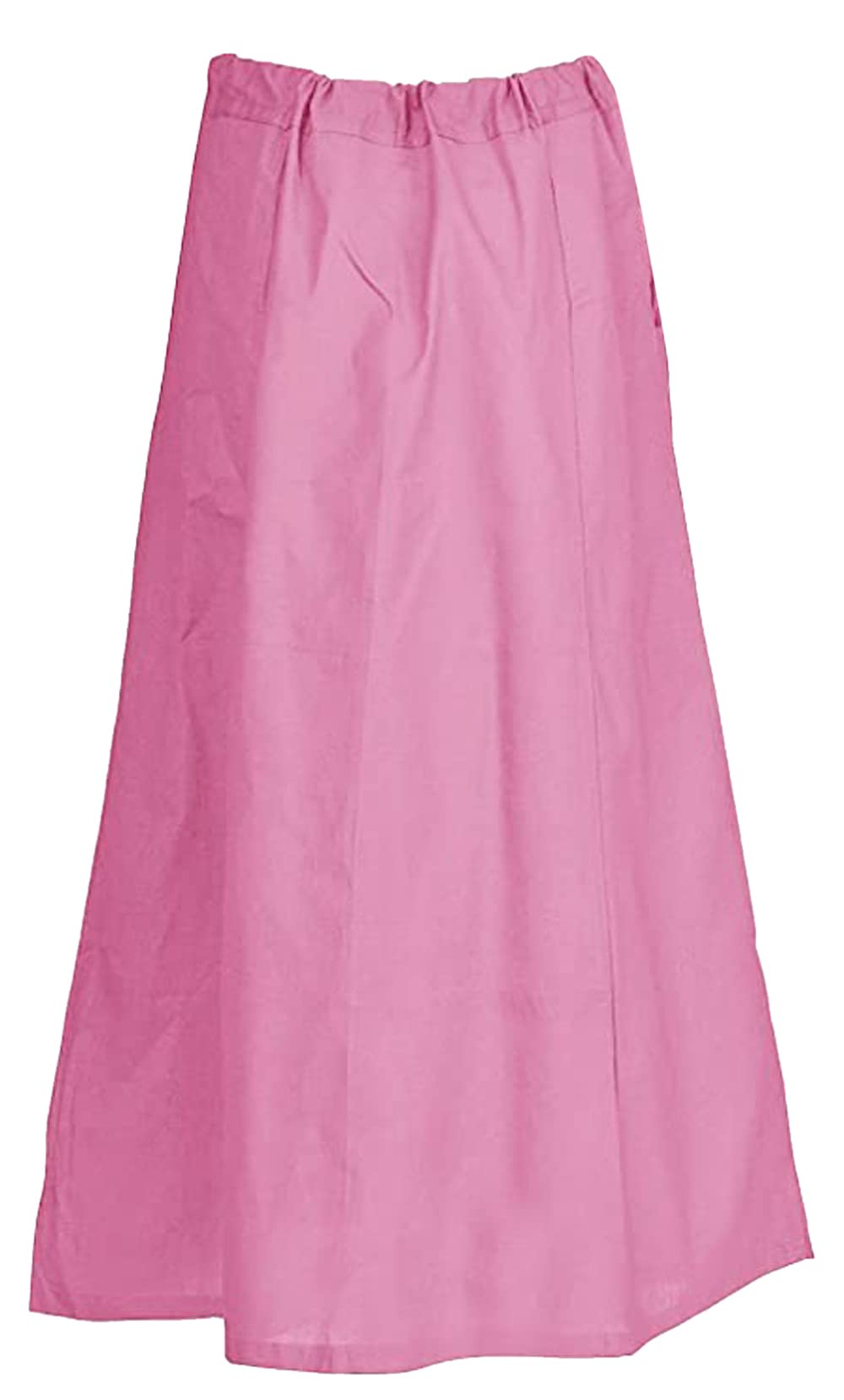 Fashnkart Cotton Petticoats For Women Indian Saree Underskirt Stitched Solid Drawstring Adjustable Waist Sari Pink
