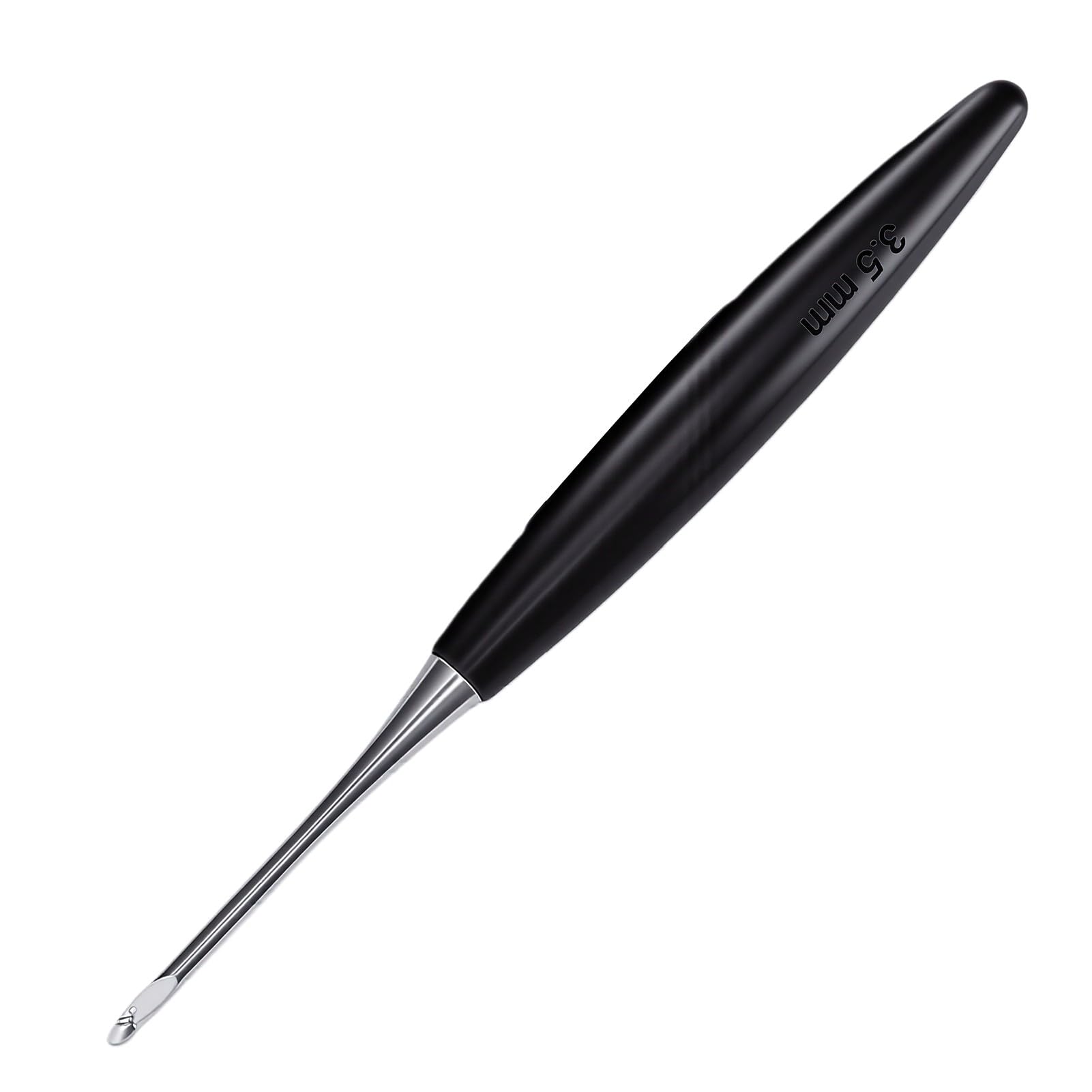 banapoy Zestaw Ergonomicznych Szydełek, 9 szt. Aluminiowych Szydełek 3,5-8,0 Mm z Miękkim Uchwytem i Etui do Przechowywania Szalika-kocyka na Drutach