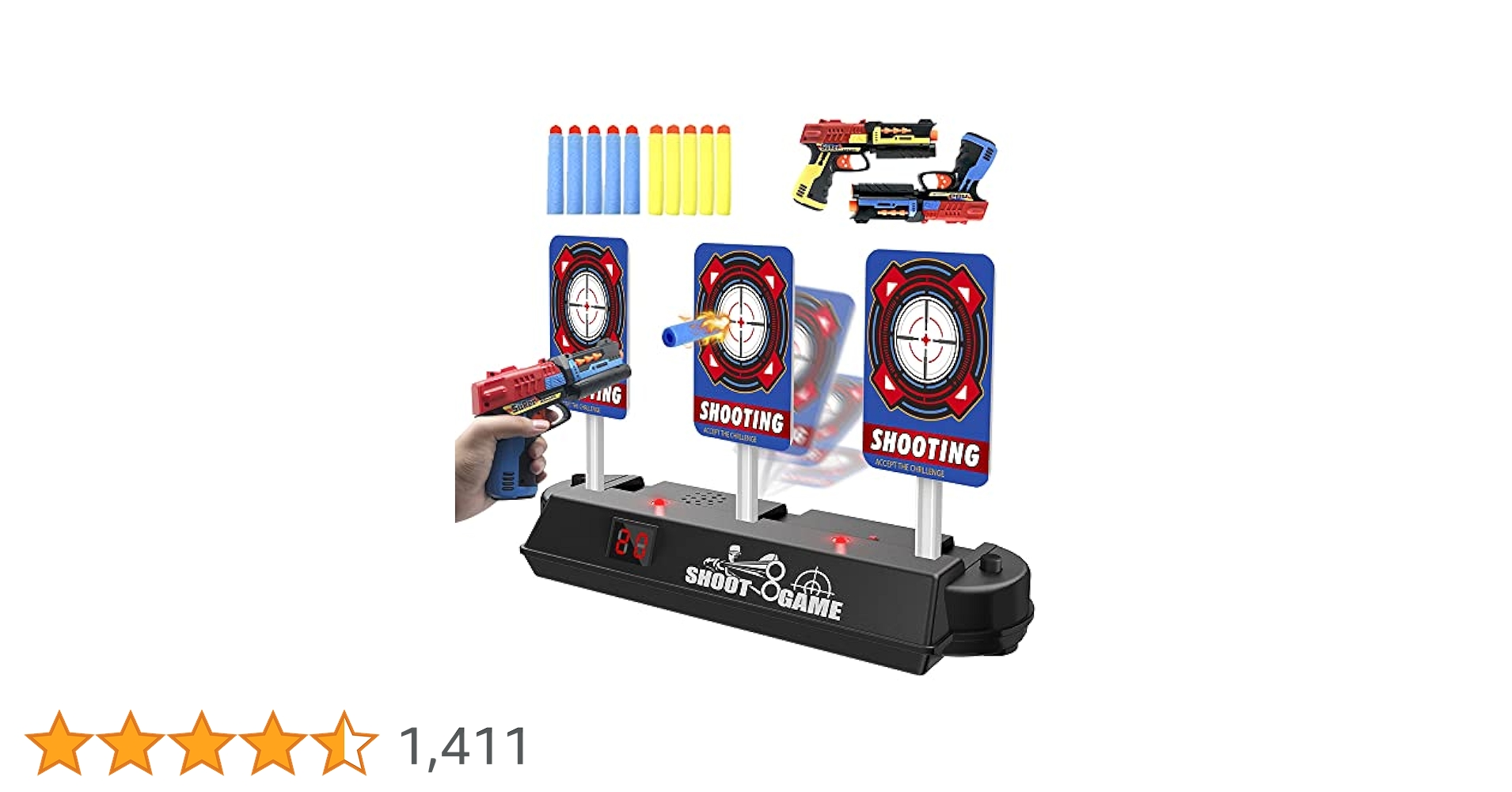 ナーフ　本体　ダーツ　電子ターゲット　セット Amazon.co.jp: Airtana おもちゃ 電子ターゲット 7pcsセット