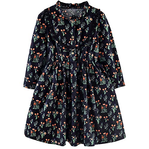szshohxw Little Girls Warm Autumn Dress Long Sleeve Dresses for Girl Fall Spring Wool Dress(Navy, 9 Years) szshohxw Little Girls Warm Autumn Dress Long Sleeve Dresses for Girl Fall Spring Wool Dress(Navy, 9 Years)