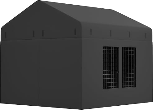 Petony 79.2" x 79.2" Outdoor Dog Kennel Cover, Heavy Duty Oxford Cover