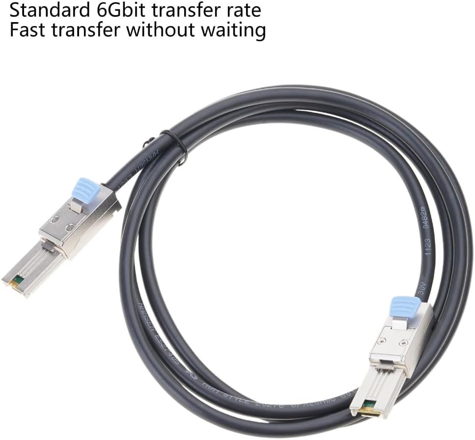 Professional External MiniSAS 26Pin 6G Cable, 2Meter SFF 8088 Connection