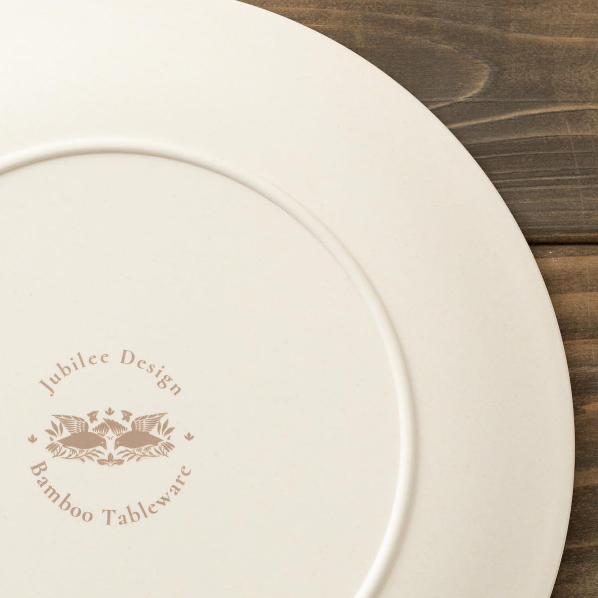 Jubilee Eco Bamboo Flat Plates, Set of 4, Bamboo Plates, 7.9