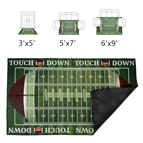 Tapete futbol 91x152 cm antideslizante para habitación miniatura 6