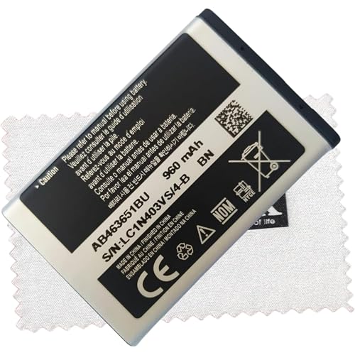 Batterie pour d'origine Samsung AB463651BU pour Samsung B3410 W559 S5620I S5630C S5560 C3370 C3200 C3518 C3060 J808 F339 F400 S5296 C3322 L708E S5610 avec...