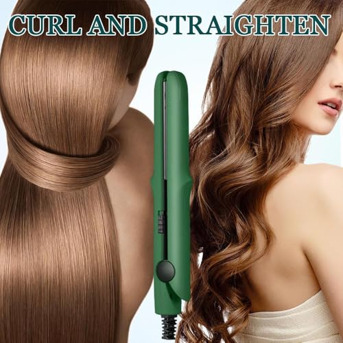 2026 New Curling Wand & Flat Iron Hair Straightener, 2 in 1 Mini Curling Iron for Short Hair Dual-Purpose Curling Iron, Portable Travel Curling Wand Hair Straightener for All Hair Types (Purple) - Thumbnail 5